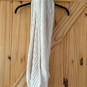 New York & Company Cream Cable Knit Infinity Scarf
